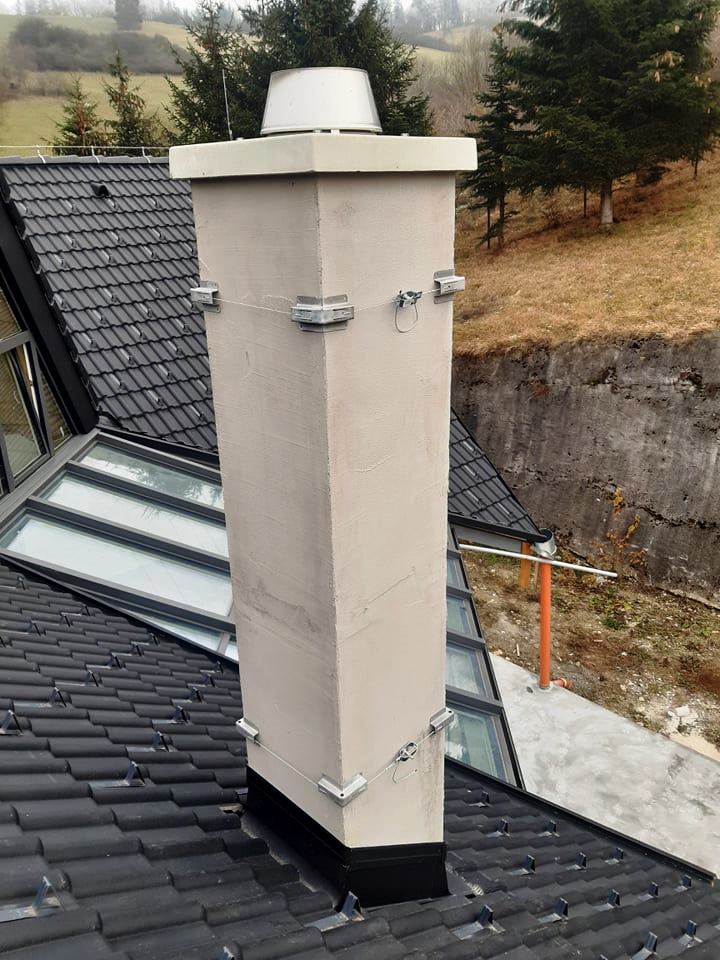 Oplechovanie komina detail 1 HOK BKD AL RAL 7017